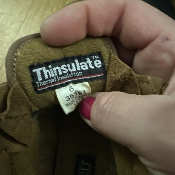 Lands End Size 6 Womens Leather & Rubber Thinsulate Lace Up Duck Boots Steel - Picture 14 of 16